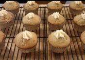 Banana Cupcakes With Honey Vanilla Frosting