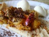 Banana Crepes With Raspberry Sauce