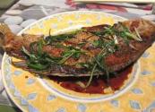 Bass With Peppered Stuffing