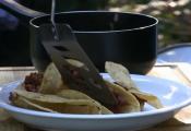 Barbecued Tacos With Burger  Stuffing