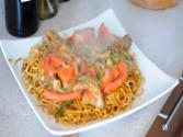Beef And Tomato Over Noodles