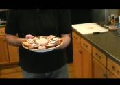 Beef Tenderloin Crostini With Spicy Red Pepper Mayo And Cheese