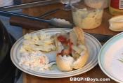 Smoked Grilled Bratwurst And Onions 