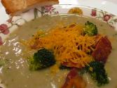 Betty's Bacon And Cheddar Topped Broccoli Soup