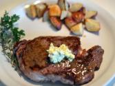 Grilled Ribeye Steak With Parsley Butter Sauce