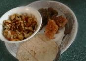 Breakfast Special - Khakhra With Cheese Topping, Bacon & Egg, 3 Mung Dal