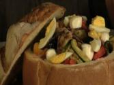 Big Salad In Bread Bowl - Summer 