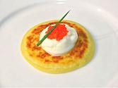 Sweet N' Tasty Blini Bites With Green Grape Awakening Cocktail