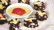 Japanese Black Rice Fruit Nori Rolls With Mango Sauce
