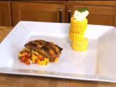 Blackened Mahi And Grilled Corn With Cilantro Butter