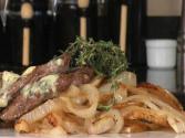 Blue Cheese And Lyonnaise Potato Topped Sirloin