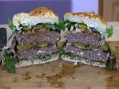 Smokingpit.com - Blue Cheese Mushroom & Swiss Buffalo Burger Santa Maria Grilled On The Scottsdale