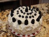 Cheryls Home Cooking - White & Blue Coconut Cake - Memorial Day