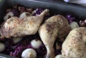 Braised Red Cabbage With Lemon Thyme Chicken