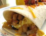 Breakfast Burritos  With Scrambled Egg And Chorizo Sausage 