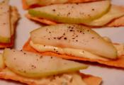Brie With Pear And Black Pepper Party Snack