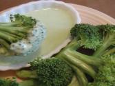Blanched Broccoli With Indian Yogurt Dip