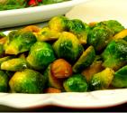 Sauteed Brussels Sprouts And Water Chestnuts