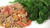 Buckwheat Pasta With Seitan And Vegetables