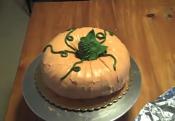 Buttercream Frosted Pumpkin Cake