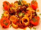 Calamari With Tomato, Cilantro, Chipotle Sauce 