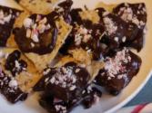Candy Cane Chocolate Tortilla Chip