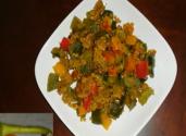 Simla Mirch Masala Sabji - Capsicum Or Bell Pepper Stir Fry