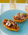 Caramelized Vanilla Figs With Goat Cheese And Grilled Papayas