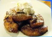 Caramelized Grilled Pineapple With Ice Cream And Rum Sauce