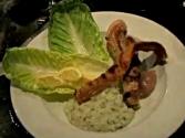 Mashed Cauliflower With Grilled Pork Strips 