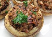 Low Carb Cauliflower Salad With Stuffed Mushrooms