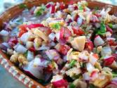Two Versions Of Mackerel Ceviche With Banana Crisps