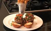 Beef Burgers With Baked Potatoes