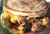 Cheesy Sausage And Egg Grilled Sandwich