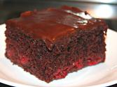 Cherry Chocolate Brownie Cake