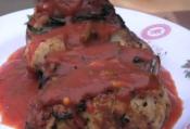 Chicken Wrapped Prosciutto And Cheese With Tomato Sauce