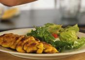 Grilled Chicken Kebabs And Greek Salad