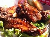 Chicken Wings With Mandarin, Raisin, Bbq And Melted Swiss