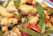 Snow Peas Chicken With Chinese Mushrooms