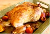 Roasted Chicken With Tangerine And Onion