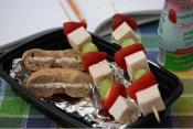 Lunchbox Fruit And Chicken Skewers