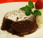 Chocolate Pudding Cake With Vanilla Ice Cream