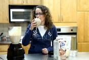 Chocolate Soy Milk And Banana Smoothie