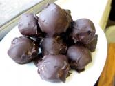 Chocolate Covered Fruit Cake Balls