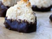 Chocolate Dip Coconut Macaroons