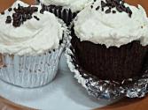 Moist Chocolate Cupcakes With Vanilla Frosting