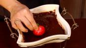 Chocolate Fondue With Super Juicy Strawberries 