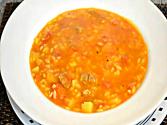 Chorba Lsan Tair - Orzo Meat Soup 