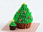 Christmas Tree Brownie Bites