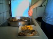 Club Sandwich With Deep Fried Potatoes